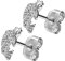FILANGO 1 Paar Titan Ohrstecker | Koi Karpfen | Damen Ohrring Schmuck | Silberfarben