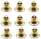 Yurosiay 50 Stück Gold Glocke Vintage Glöckchen Kleine Metall Glöckchen Weihnachts Glocken Mini Glöckchen Anhänger Glöckchen Basteln Glocken Deko für DIY Windspiele Weihnachtsbaum 10×8mm
