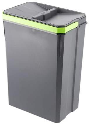 GTV - Cubo de basura AxiSpace de 7 L, juego de 10 unidades, para cajones/armarios, de plástico partículas de grafeno, muchos sistemas de cajones compatibles, color antracita