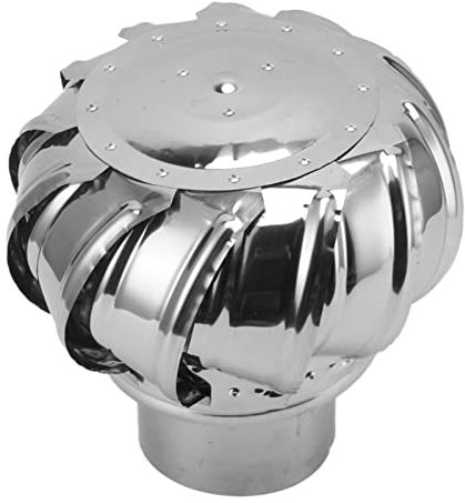 JEOZBM Ventilador de Techo, Ventilador de Turbina de Acero Inoxidable Sin Energía, Ventilador de Ventilación de Ático de Turbinas Eólicas