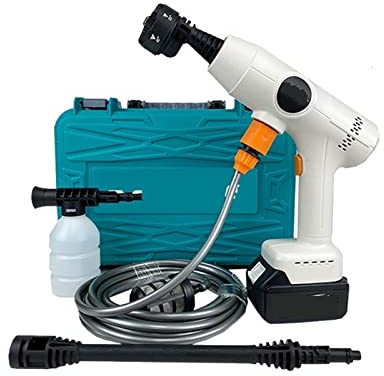 Idropulitrice ad Alta Pressione 120 Bar Idropulitrice elettrica Senza Fili ad Alta Pressione Ricaricabile Auto Lavaggio Auto Pistola a spruzzo Pistola ad Acqua per Batteria 18V Affronta Una varietà