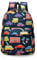 TOPWAYS Rucksack Kinder, Kindergartenrucksack Jungen, Personalisierte Geschenke Kinder multifunktionale Aufbewahrung Wasserdicht Nylon Großer Rucksack, Mädchen und Jungen (Dunkelblaues Auto)
