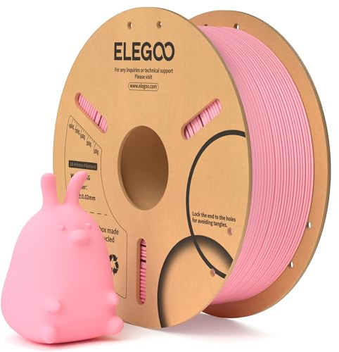 ELEGOO PLA Filament 1.75mm Rosa 1KG, 3D Drucker Filament Maßgenauigkeit +/- 0,02 mm, 1kg Pappspule (2.2lbs) Filament-3D-Druckmaterialien Passt für die meisten FDM 3D-Drucker
