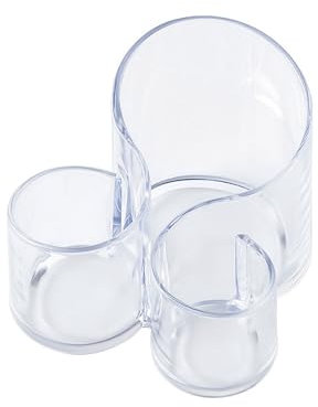 Support de maquillage 1 pièce, porte-pinceaux de maquillage, organisateur de pinceaux de maquillage 3 en 1, seau de rangement pour pinceaux de maquillage en acrylique, support d'exposition pour