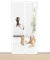 Cat Door Screen, Reinforced Door Fly Screen Curtain, Fly Insect Screen Door with Zipper, Prevent Pets from Running Out, Cat Resistant Mesh Screen for Living Room, Bedroom, Patio (White, 80x200CM)