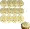 12 Pcs Happy Fathers Day Cupcake Topper, Fathers Day Round Cake Topper, Cake Engraved Discs, Acrylic Cupcake Decorations for Father's Day Baking Dessert Décor