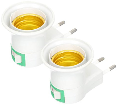 Gadpiparty 2 Uds Portalámparas E27 Portalámparas De Plástico Enchufe De Luz Soporte De Luz De Pared Base De Bombilla E27 Portalámparas Pared Bombillas Hembra E27 Portalámparas