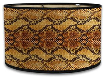 FANSU Lampenschirm fuir Tischlampe, Leopardenmuster Lampenschirm Hängelampe Lampenabdeckung für E27 Stehlampe Tischlampe Deckenleuchte Wohnzimmer Deko (Schlange,30x30x20cm)