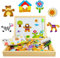 EACHHAHA Montessori Spielzeug ab 3 Jahre,118+ Stück Wald Holz Puzzle,Reichhaltige Muster, freie Kombination,Fantasie entwickeln,Geschenke Kinder 3 Jahre