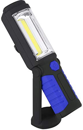 3W Rechargeable COB LED Flashlight Magnetic Stand Camping Work Light (Blue)
