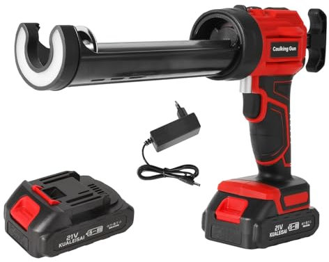 Pistola a cartuccia a batteria per Makita 18 V, batteria elettrica 1500 mAh con 4 velocità e LED, pistola elettrica in silicone per cartucce da 300 ml, per sigillatura, sigillatura (1 × batteria)