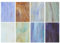 QUARKZMAN 8 Fogli Lastre Vetro Colorato, 100x150mm PMosaico di Vetro Varietà Piastrelle per Progetti Fai Da Te Decorazione Casa, Serie Blu e Verde