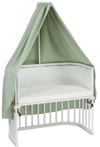 babybay Himmel Waffelpiqué für Mobilehalterung passend für alle Modelle bis 96 cm Länge, jadegrün