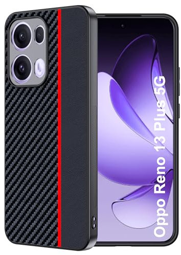 FDHYFGDY Mobile Phone Case for Oppo Reno 13 Pro 5G, Carbon Fibre, Scratch-Resistant, Shockproof, Camera Protection