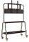 CMYAOYC Moveis TV de Piso con Ruedas para Pantalla Plana, Soporte de Consola de TV, Tablero de Clavijas y Estante de Madera para Centro de Entretenimiento(Black)