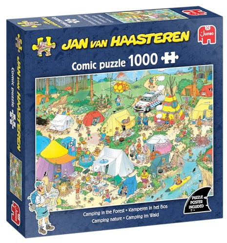 Jan Van Haasteren – JVH – Camping im Wald – Puzzle für Erwachsene | 100% recycelter Karton – 1000 Teile - Jumbo