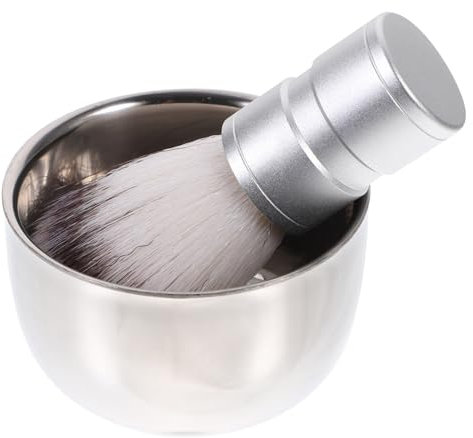 IMIKEYA Rasierpinsel Set Mit Hochwertigem Dachshaar Und Zweilagiger Edelstahl-Rasierschale – Perfekt Für Die Anwendung Von Rasierseife Für Ein Luxuriöses Rasiererlebnis