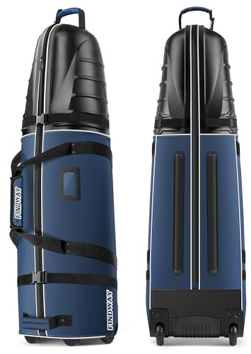 Findway Golf Travel Bags with Wheels and Hard Case Top, Protection for Golf Clubs, Durable, Lightweight and Portable, for Flight, Airline and Travel