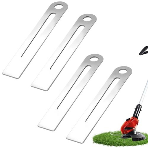 Rasentrimmer Messer, Doppelte Metallklingen mit Unterbodenschutz mit Schneidscheibe & Schrauben für Einhell Akku Rasentrimmer Ersatzmesser, Rasentrimmer Ersatzteile für Rasenmäher Zubehör (B)