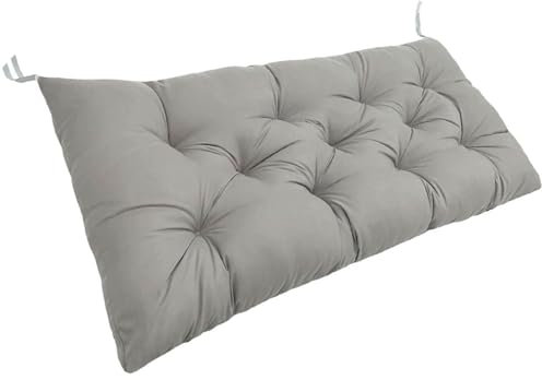 MSNCS Bankauflage Sitzkissen Gartenkissen Bankkissen 90x50/100x50/110x50/120x50cm, Dicke Von 8cm,Sitzauflagen Loungekissen Sitzpolster Auflage Für Bänke/Gartenbank(Hellgrau,90x50cmx8cm)