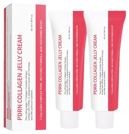 PDRN Collagen Jelly Cream, Pink Collagen Capsule Cream, Hautstraffende und Feuchtigkeitsspendende Gesichtscreme, Pink Glow Formula für Pralle, Glatte Haut, Nicht fettend (2)