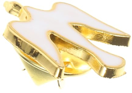 Brustnadel 1,8x1,5x1cm Zinklegierung für Sakko, Weihnachten Geschenkideen | Weiß, Symbolische Friedenstier Brosche, für Taufe und Firmung, 1 Stück, Elegant Verarbeitet