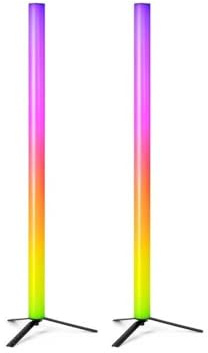BeamZ Zeus - Battery Light Tube, 2er Set – RGBW LED Stehlampe mit Akku, DMX Lichtsteuerung, Wi-Fi App, 12 Stunden Batterielaufzeit - ideal für Video & Fotolicht