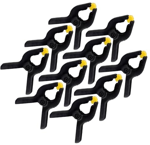 10 Pack of 2 Spring Clamps 50mm Quick Grip Clips with Pivoting Jaw Pads | Ideal for Jewellery and Model Making Crafts DIY