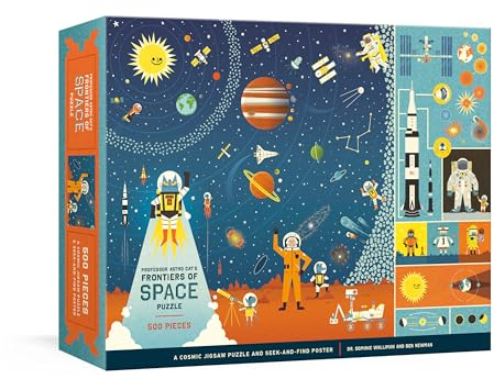 Professor Astro Cat's Frontiers of Space 500-Piece Puzzle: Cosmic Jigsaw Puzzle and Seek-and-Find Poster : Jigsaw Puzzles for Kids