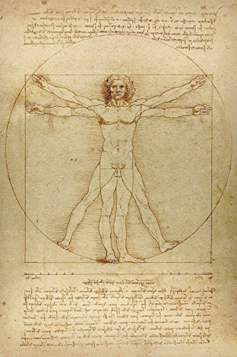 Leonardo da Vinci Notebooks - The Vitruvian Man: 120 College ruled lined pages - Leonardo da Vinci’s Notebook, Journal, Sketchbook, Diary, Manuscript (The Vitruvian Man)