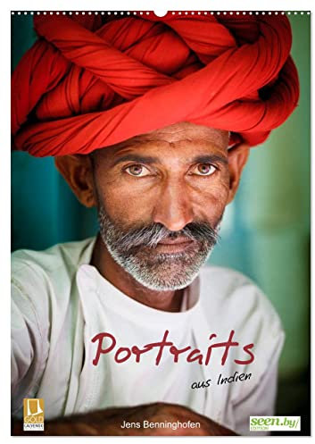 Portraits aus Indien (Wandkalender 2025 DIN A2 hoch), CALVENDO Monatskalender