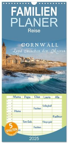 Familienplaner 2025 - Cornwall - Land zwischen den Meeren mit 5 Spalten (Wandkalender, 21 cm x 45 cm), CALVENDO