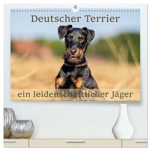 Deutscher Terrier - ein leidenschaftlicher Jäger (hochwertiger Premium Wandkalender 2026 DIN A2 quer), Kunstdruck in Hochglanz: Der deutsche Terrier ist ein typischer Jagdhund. (CALVENDO Tiere)
