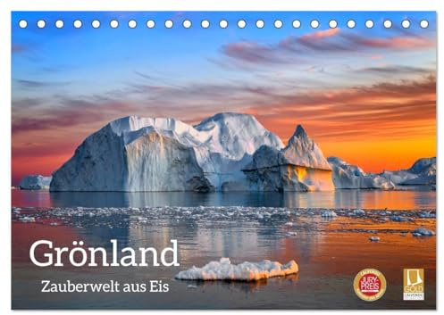 Grönland - Zauberwelt aus Eis (Tischkalender 2026 DIN A5 quer), CALVENDO Monatskalender: Wunderschönes Licht und Eisberge rund um Ilulissat in Grönland. (CALVENDO Natur)