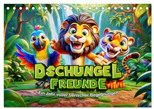 Dschungel-Freunde: Ein Jahr voller tierischer Begegnungen (Tischkalender 2026 DIN A5 quer), CALVENDO Monatskalender: Tierische Freunde im Dschungel erleben. (CALVENDO Tiere)
