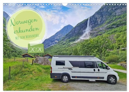 Norwegen erkunden mit dem Wohnmobil (Wandkalender 2026 DIN A3 quer), CALVENDO Monatskalender: Vom Süden Norwegens bis Trondheim mit dem Wohnmobil (CALVENDO Orte)