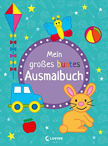 Mein großes buntes Ausmalbuch (Hase): Malbuch mit Vorlagen und vielen Motiven zum Nachmalen für Kinder ab 3 Jahre