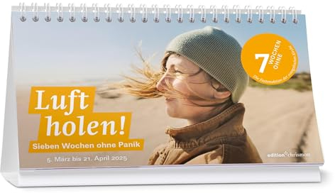 Fastenkalender 2025: Tischkalender: Luft holen! 7 Wochen ohne Panik. Inspirierende Fotos, Texte und Bibelzitate. Aufstell-Kalender zur Fastenaktion der Evangelischen Kirche. Sieben Wochen ohne 2025