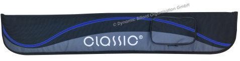 Billard Queuetasche Classic Passion, schwarz-blau, 2/2, 83cm by Dybior