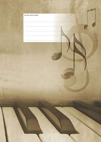 Hefte - Blöcke - Notizen: Klavier Notenheft, 50 Seiten, 12 Systeme, DIN A4