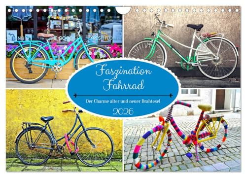 Faszination Fahrrad. Der Charme alter und neuer Drahtesel (Wandkalender 2026 DIN A4 quer), CALVENDO Monatskalender