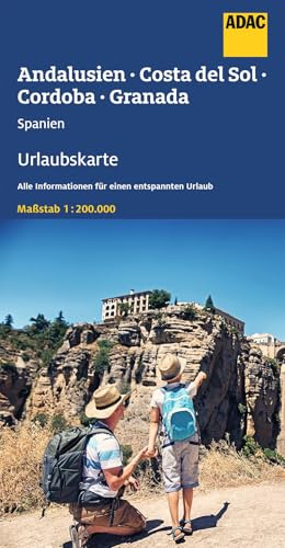 ADAC Urlaubskarte Andalusien, Costa del Sol 1:200.000: Sevilla, Cordoba, Granada - Straßenkarte und Autokarte