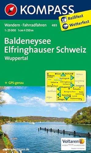 Baldeneysee - Elfringhauser Schweiz - Wuppertal: Wanderkarte mit Radtouren. GPS-genau. 1:25000 (KOMPASS Wanderkarte, Band 493)