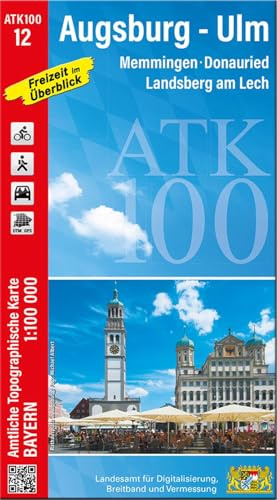 ATK100-12 Augsburg-Ulm (Amtliche Topographische Karte 1:100000): Memmingen, Donauried, Landsberg am Lech (ATK100 Amtliche Topographische Karte 1:100000 Bayern)