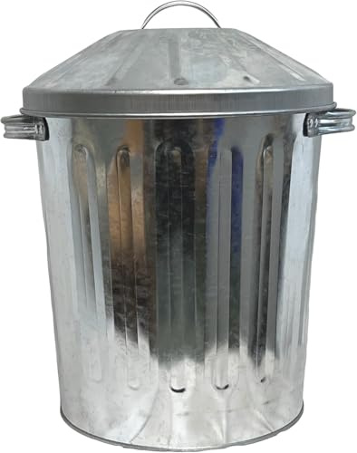 15 Litre Colour Mini Metal Coal Bucket with Lid Small Coal Bin with or without Shovel and Poker (Silver Bucket Only)