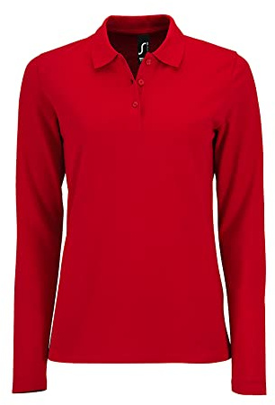 Sols Damen Pique-Polo-Shirt, langärmlig