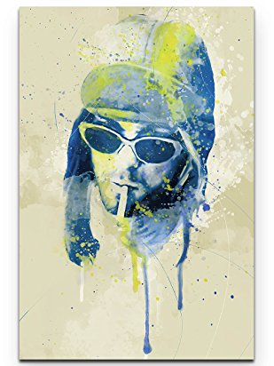Paul Sinus Art Kurt Cobain I 90x60cm auf Leinwand gespannt fertig zum aufhängen