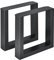 [en.casa] Set de 2 Pieds de Meuble pour Banc Pieds de Table Rectangulaires pour Montage DIY avec Embouts de Protection Acier Noir 40 x 43 cm