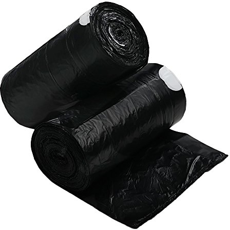 Dynko 50 L Bolsa de Basura, Bolsa de Basura con Cordón Negro, 110 Bolsas