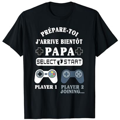 Idée cadeau annonce grossesse papa Gamer Futur Papa Humour T-Shirt
